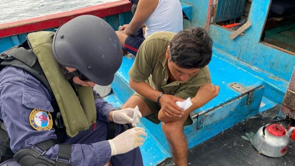 El hombre fue derivado al Hospital Regional de Iquique. 